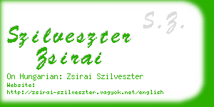 szilveszter zsirai business card